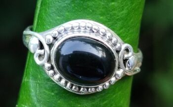 Bague faite main en argent sterling 925 avec onyx noir 5