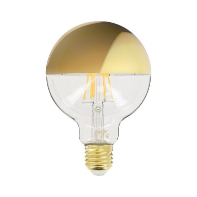 Lampadina LED G95 Oro, attacco E27, 8W cons. (62W eq.), 360 lumen, luce bianca calda