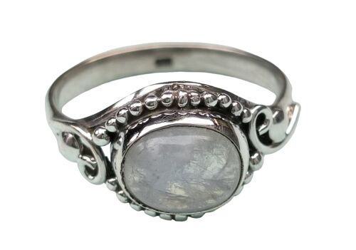 Rainbow Moonstone 925 Sterling Silver Handmade Ring