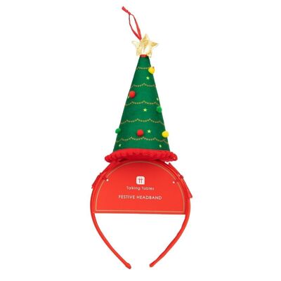 Green Christmas Tree Headband Accessory