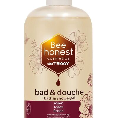 BEE HONEST COSMETICS BAIN & DOUCHE ROSES GRANDE TAILLE
