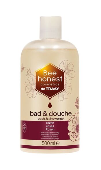 BEE HONEST COSMETICS BAIN & DOUCHE ROSES GRANDE TAILLE