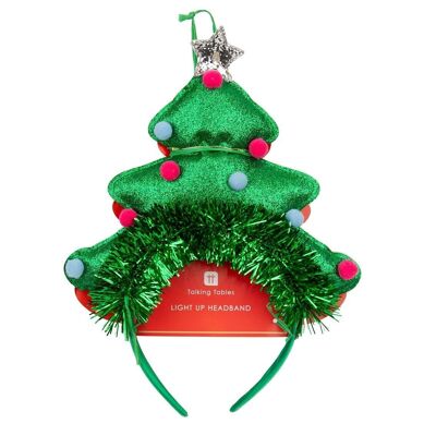 Light Up Christmas Tree Headband Accessory
