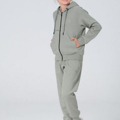 Tracksuit zipper unisex Dark green