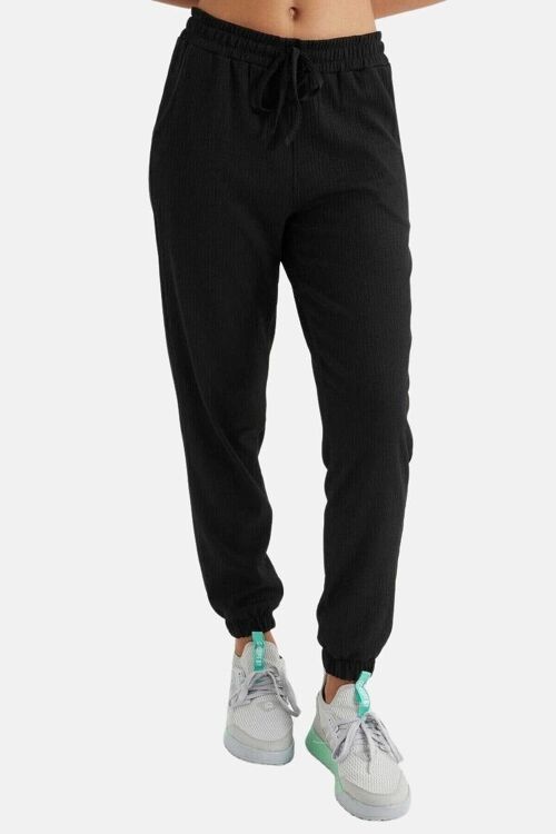 Sweatpants - Crepe - Jogger - Dames - Zwart