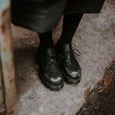chaussures en cuir pour femmes FLAPPER AW23 PAPUCEI
