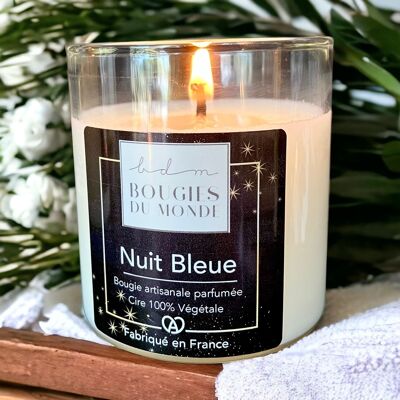 Bougie parfumée Nuit Bleue (Fleurs - Vétiver)