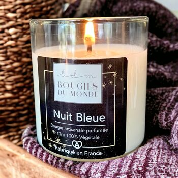 Bougie parfumée Nuit Bleue (Fleurs - Vétiver) 2