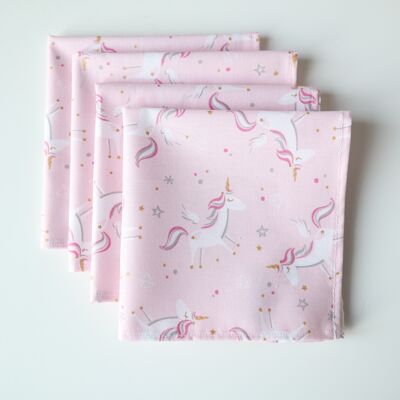 Serviettes licornes (lot de 4)