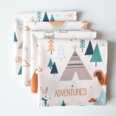 Adventures napkins (set of 4)