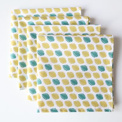 Serviettes de table feuilles sauvages (lot de 4)