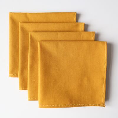 Serviettes de table moutardes (lot de 4)