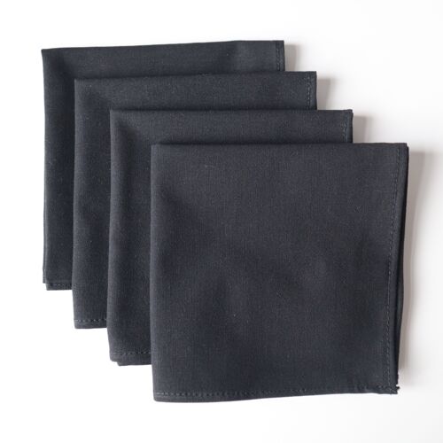 Serviettes de table noires (lot de 4)