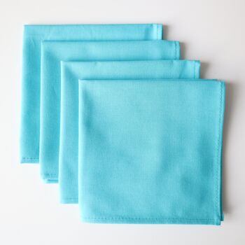Serviettes de table bleues (lot de 4)
