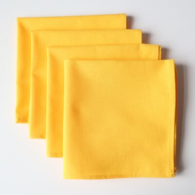 Serviettes de table jaunes (lot de 4)