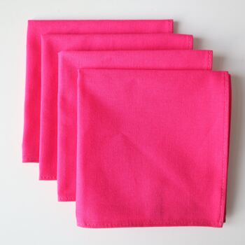 Serviettes de table roses (lot de 4)