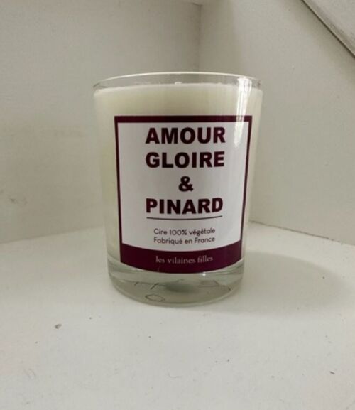 Bougie parfumée "Amour, Gloire et Pinard"