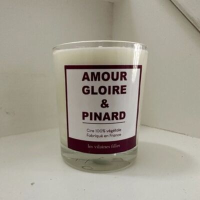 Scented candle "Love, Glory and Pinard"