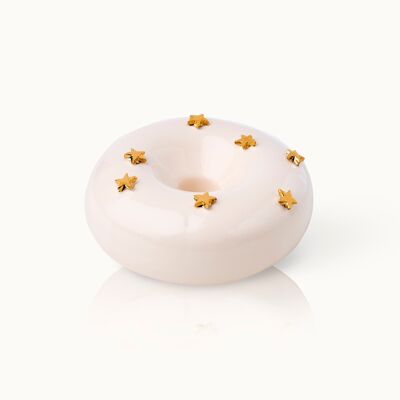 Candle holder Donut White Stars SPECIAL EDITION