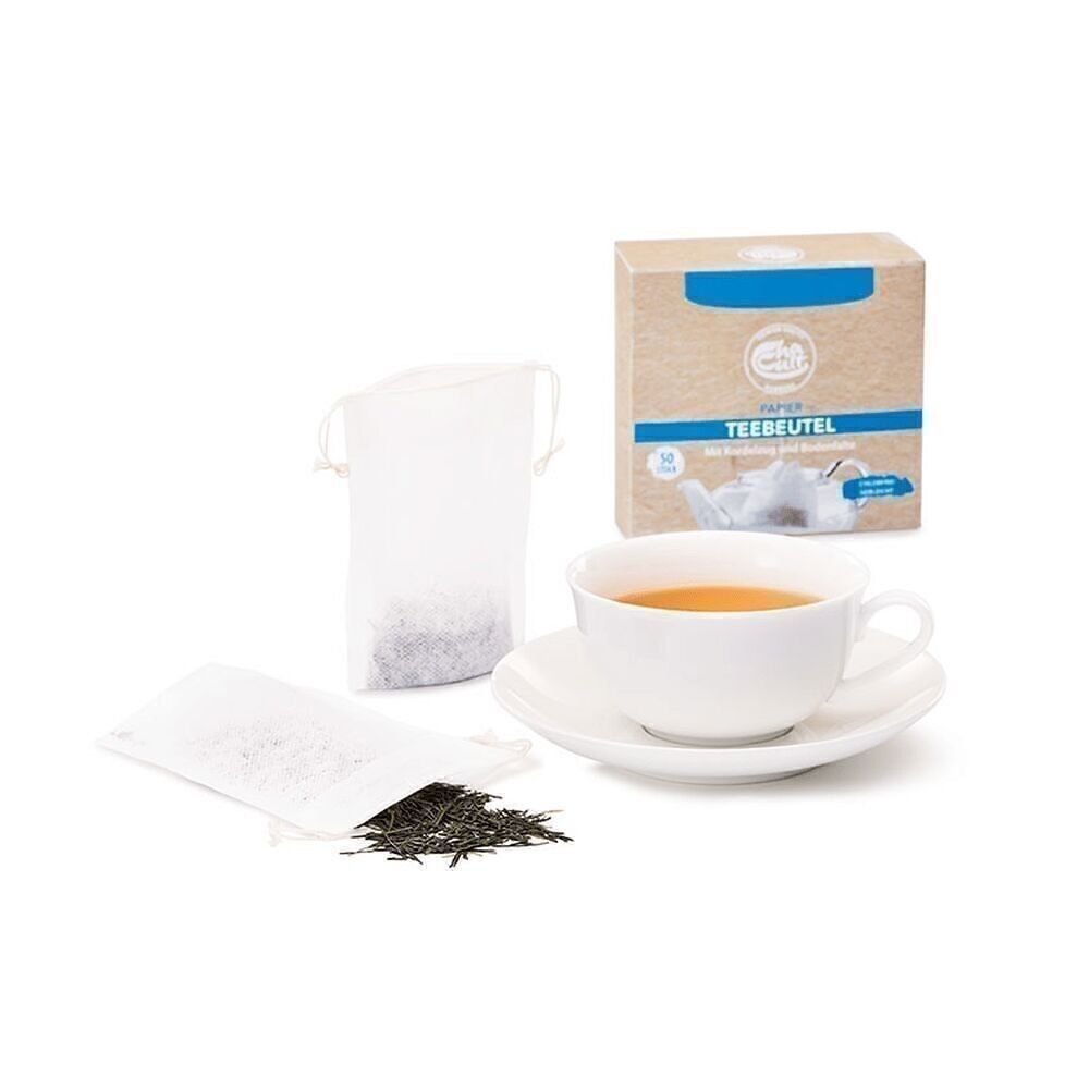 Paper Tea Filter with Thread 50pcs
