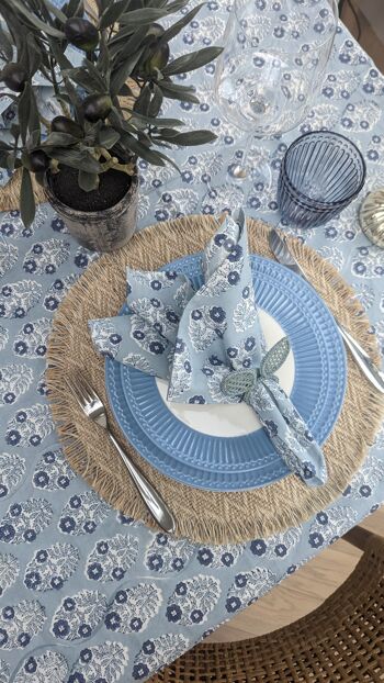 Serviette de table bleu Pia, lot de 4 4