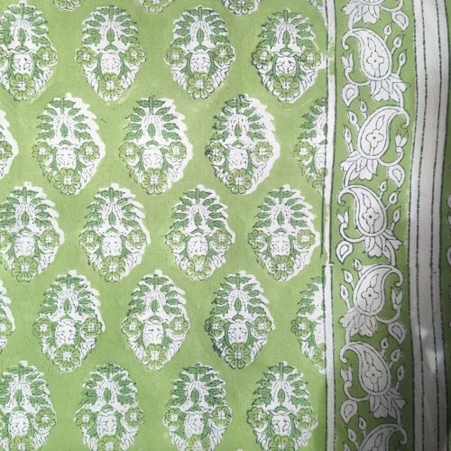Pia Rectangular Green Tablecloth