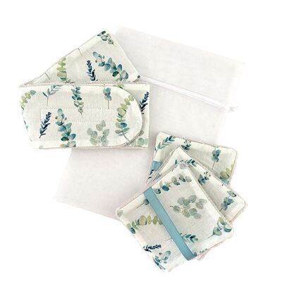 Bandeau de soin et cotons lavables - Eucalyptus