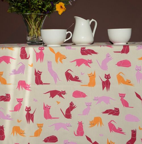 Nappe enduite Chats roses