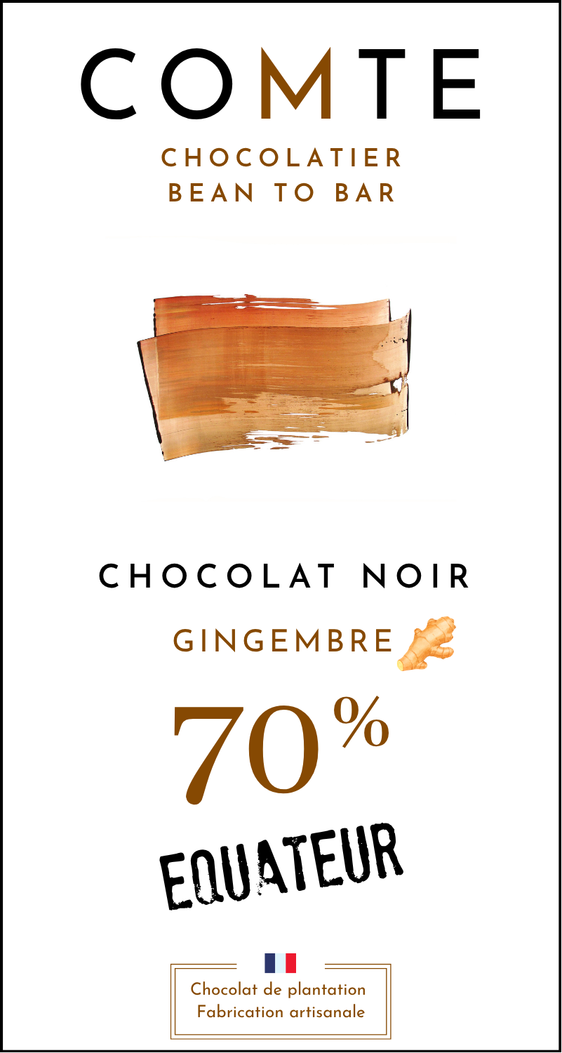 Dark Chocolate & Ginger - 70% Cocoa Ecuador