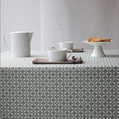 Tischdecke mit grüner Mosaikbeschichtung