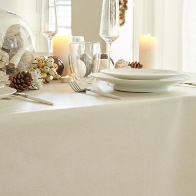 Gold sequin coated tablecloth