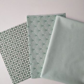 Nappe enduite Papyrus vert d'eau 5