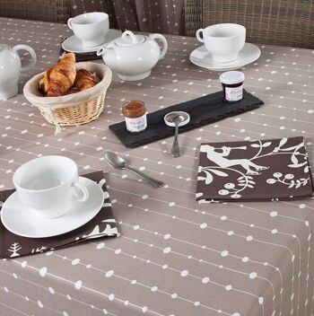 Nappe enduite Perles taupe 33