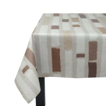 Nappe enduite Rayure Patch Taupe 4