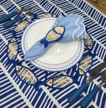 Nappe Rectangulaire Bleue Jeanie 2