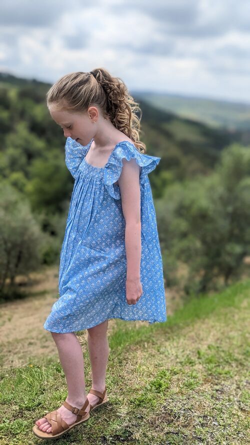 Jodie Frill Little Dress Blue/White