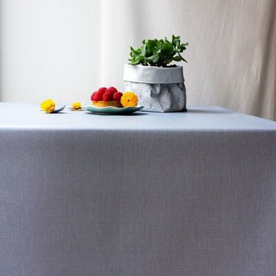 Plain gray coated tablecloth