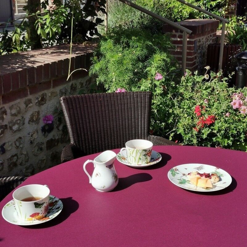 Nappe enduite Unie prune