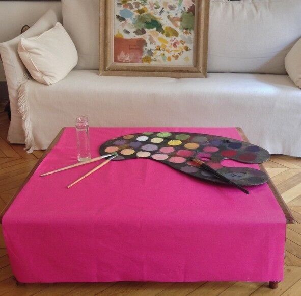 Nappe enduite Unie rose fuchsia