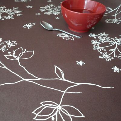 Coated tablecloth Astrance chocolate