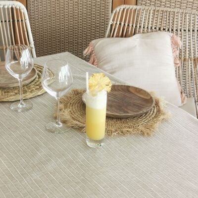 Bamboo coated tablecloth Taupe