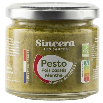 Pesto Veggie Pois Cassés et Menthe Bio 170g 1