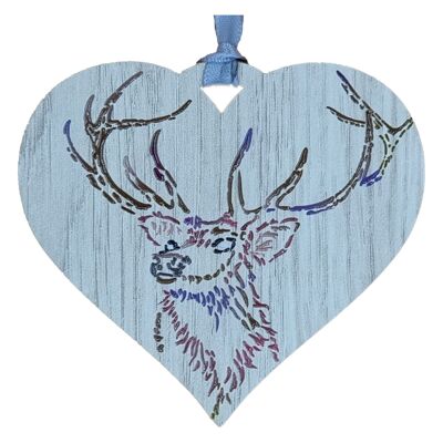 Stag Colourful Heart