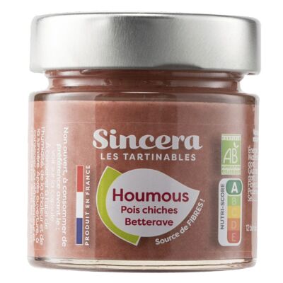 Aperitivo para Untar - Hummus de Garbanzos y Remolacha Bio 100g