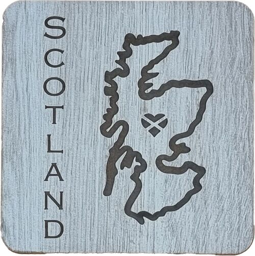 Scotland Map Engraved Coaster