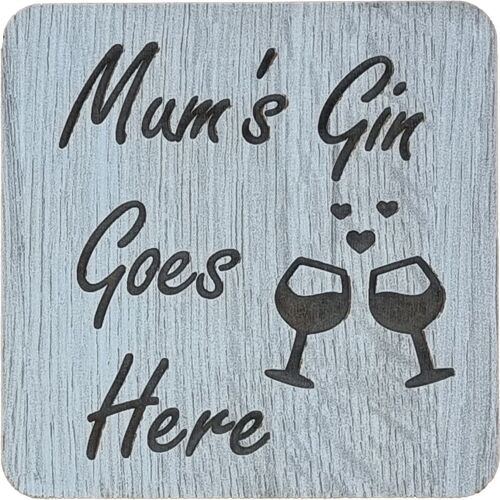 Mum's Gin Engraved Coaster