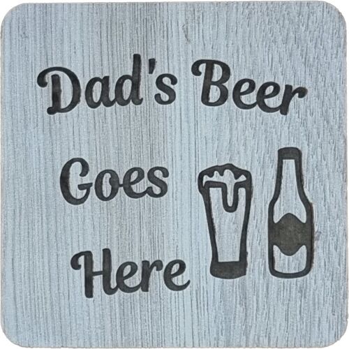 Dad's Beer Engraved Coaster