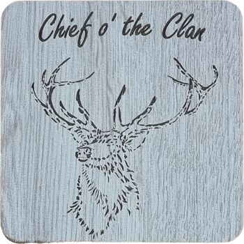 Dessous de verre gravé Chief o' the Clan