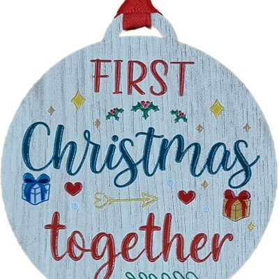 First Christmas Together Colourful Hanger