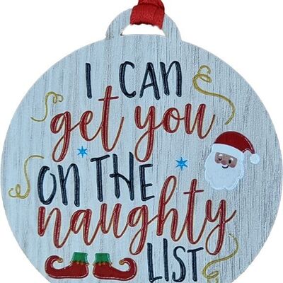 En la percha de colores Naughty List